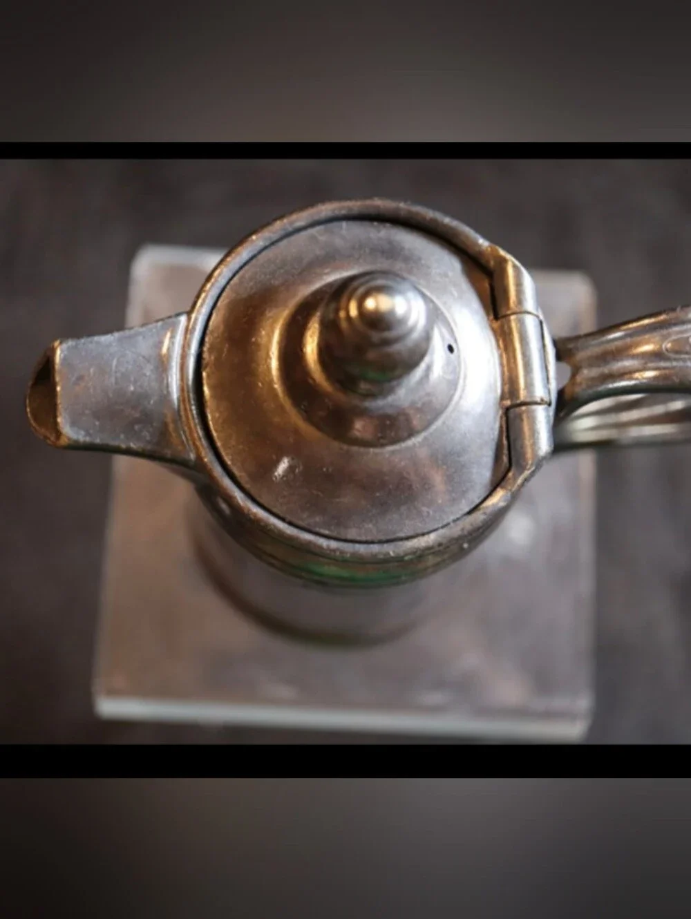 Vintage Reed & Barton Silver Hinged Lidded Pitcher Teapot Creamer Silver Soldere
